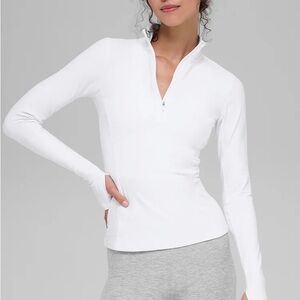 Alosoft 1/2 Zip Rapid Pullover White